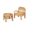 Fabelab Rattan Doll Chair and Table