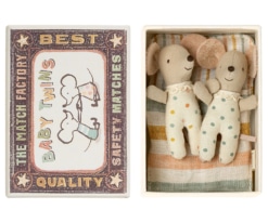 Maileg Twins Baby Mice in Matchbox