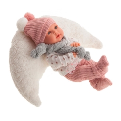 Antonio Juan Crying Baby Doll Kiko with Moon Cushion