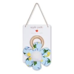 Apple Park Enchanted Leaves Blue Teething Rattle