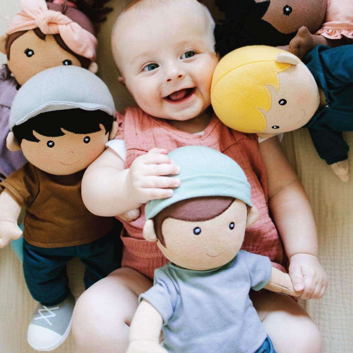 Organic Doll - Theo in Topaz Blue