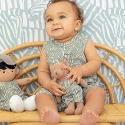 Apple Park Zebra Print Muslin Coverall