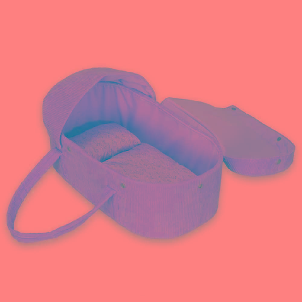 Astrup Doll's Corduroy Carrycot 42cm Blush