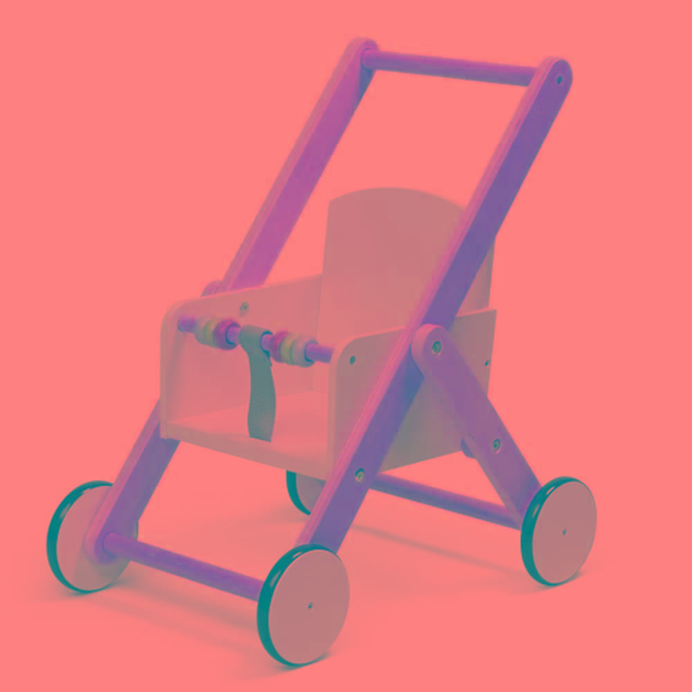 Astrup Wooden Doll Stroller