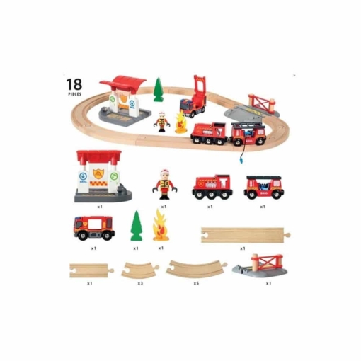 BRIO Firefighter Train Set 18 pieces - Image 2