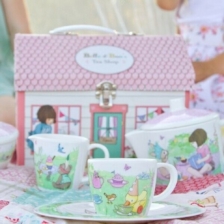 Melamine Belle & Boo CHILDRENS PLAY TEA SET IN HOUSE BOX Set of1 ELITE BEL5001 Various