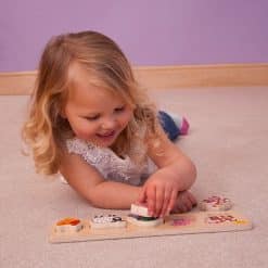 Bigjigs Chunky Lift and Match Puzzle - Farm
