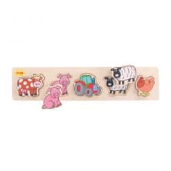 Bigjigs Chunky Lift and Match Puzzle - Farm