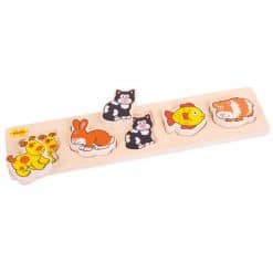 Bigjigs Chunky Lift and Match Puzzle - Pets