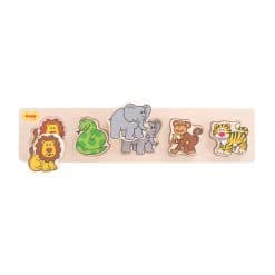 Bigjigs Chunky Lift and Match Safari Puzzle
