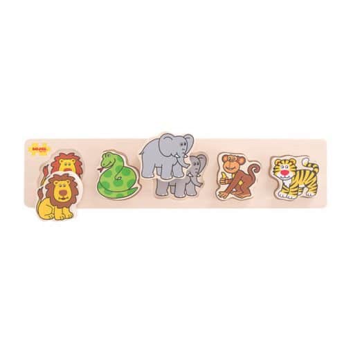 Bigjigs Chunky Lift and Match Safari Puzzle