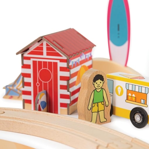 Bigjigs Coastal Clean Up Train Set