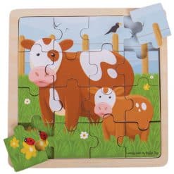 Bigjigs Cow & Calf Puzzle