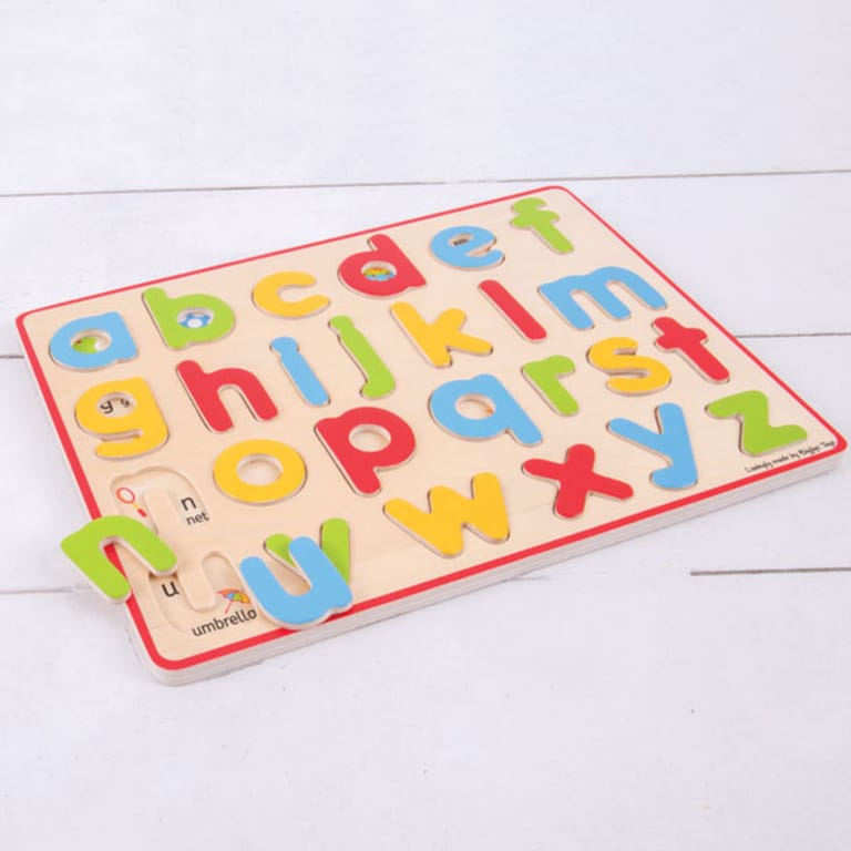 Bigjigs Inset Puzzle Lowercase Alphabet: A Fun Way to Learn Letters and ...