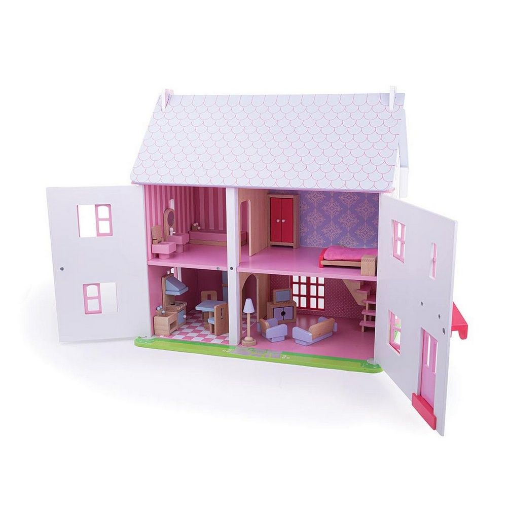 Bigjigs Rose Cottage Dolls House Creative Fun for Children