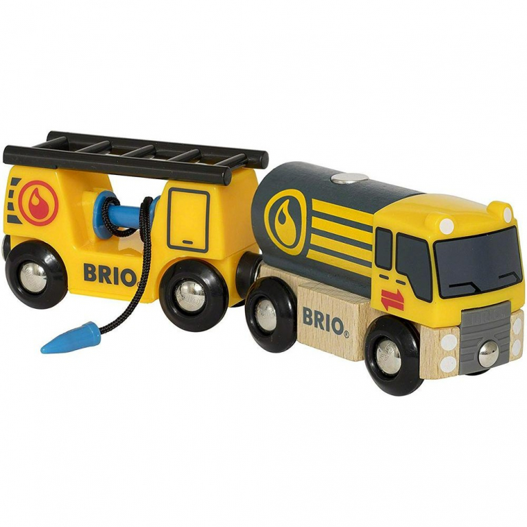 BRIO Tanker Truck with Hose Wagon: Fuel the Fun