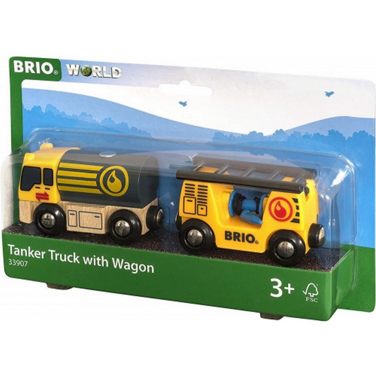 BRIO Tanker Truck with Hose Wagon: Fuel the Fun