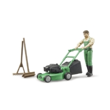 Bruder Bworld Gardener with Lawn Mower and Equipment