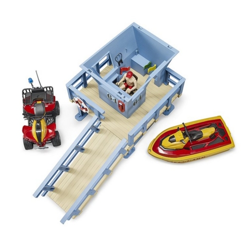 Bruder Lifeguard Station with Quad Bike and Personal Water Craft - Image 2