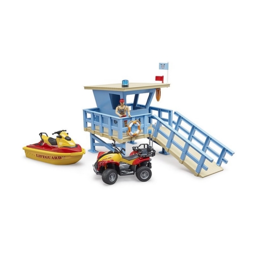 Bruder Lifeguard Station with Quad Bike and Personal Water Craft - Image 3