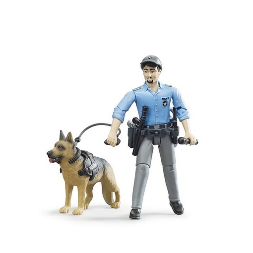 Bruder Bworld Policeman with Dog - Image 2