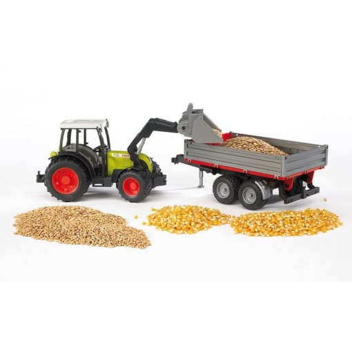 Bruder Claas Nectis 267 F Tractor with Frontloader and Trailer
