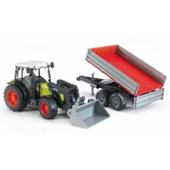 Bruder Claas Nectis 267 F Tractor with Frontloader and Trailer