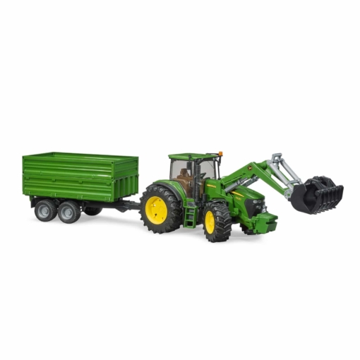 BruderJohn Deere 7930 Tractor with Frontloader and Trailer - Image 3