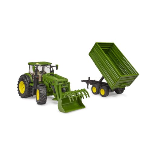 Bruder John Deere Tractor with Loader and Trailer