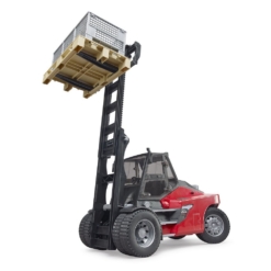 Bruder Linde HT160 Forklift with Pallet & 3 Cages