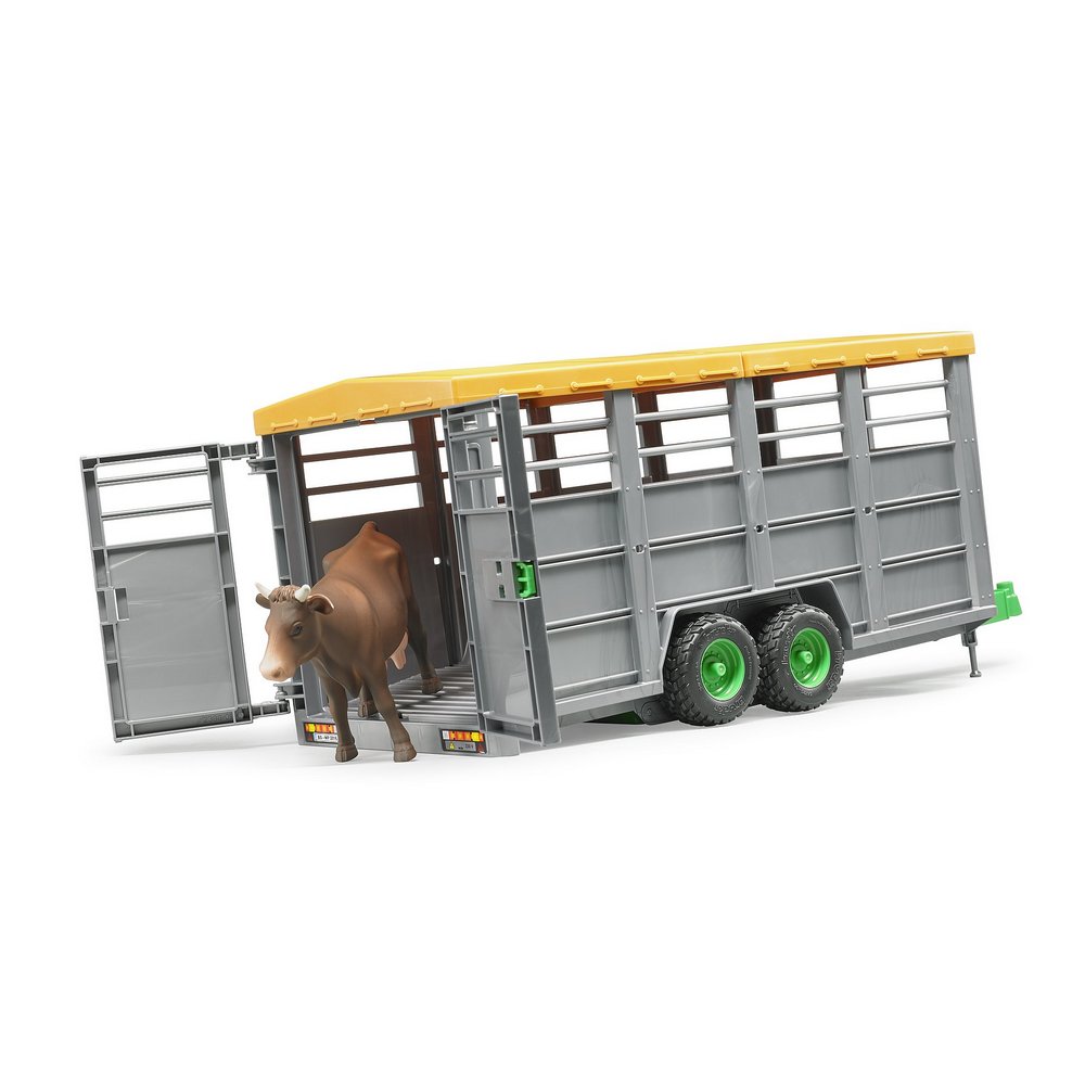 Bruder Livestock Trailer with 1 cow - Image 3