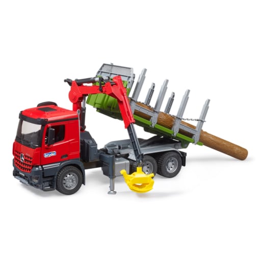 Bruder® Mercedes Arocs Timber Truck with Loading Crane and 3 Logs - Image 2