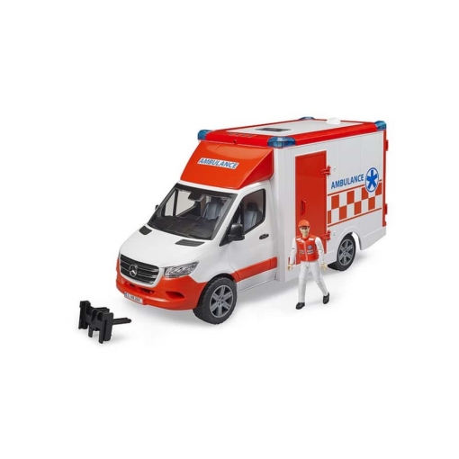 Bruder Mercedes G3 Sprinter Ambulance with Driver and Light and Sound