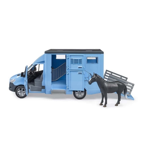 Bruder® Mercedes G3 Sprinter Animal Transporter with Horse - Image 2