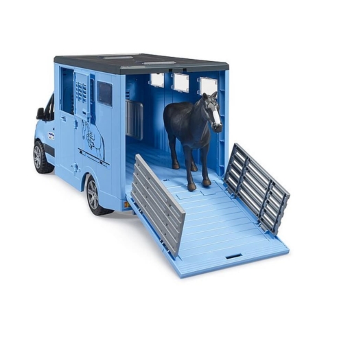Bruder® Mercedes G3 Sprinter Animal Transporter with Horse - Image 3