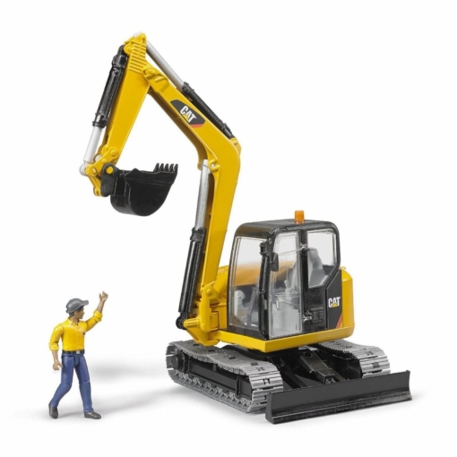 Bruder Mini Excavator with Worker - Image 3