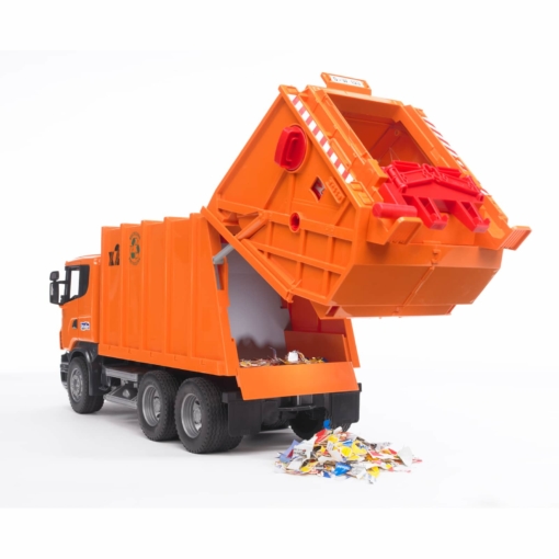Bruder Scania R Series garbage truck + light and sound module