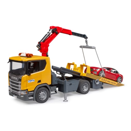 Bruder® Scania Super 560R Tow Truck with Roadster and Light and Sound Module - Image 2