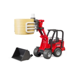 Bruder Schaffer Compact Loader with Bale Gripper