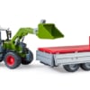 Bruder Toys Fendt Vario 211 with Front Loader and Tipping Trailer