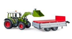 Bruder Toys Fendt Vario 211 with Front Loader and Tipping Trailer