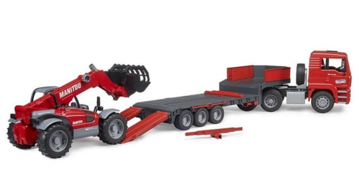 Bruder Toys MAN TGA Low Loader with Manitou Telescopic Loader MLT633