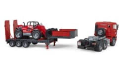 Bruder Toys MAN TGA Low Loader with Manitou Telescopic Loader MLT633