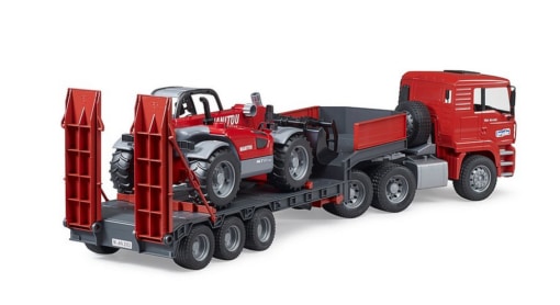 Bruder Toys MAN TGA Low Loader with Manitou Telescopic Loader MLT633