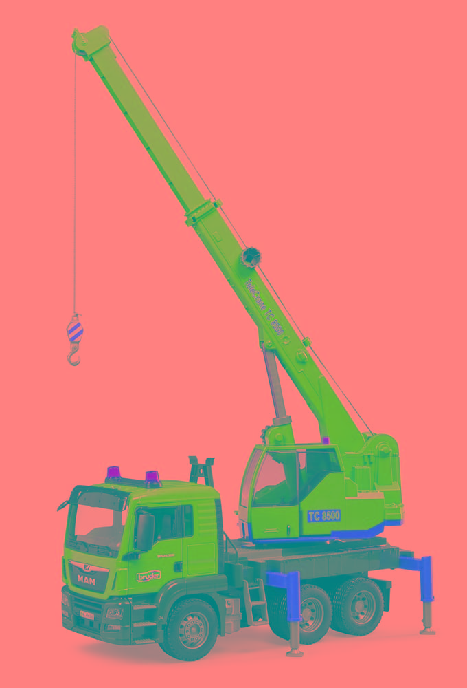 Blue sales toy crane