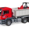 Bruder Toys MAN TGS Truck with Roll-Off Container and Schaeff Compact Loader