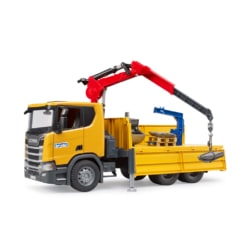Bruder Toys Scania Super 560R Truck with Crane and 2 Pallets