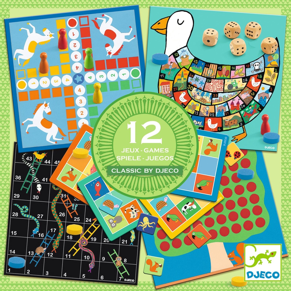 Djeco® 12 Classic Board Games