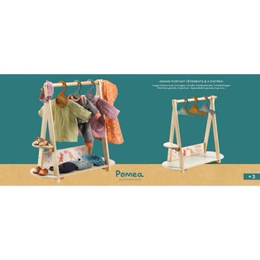 Djeco Doll's Clothing Rack with Hangers