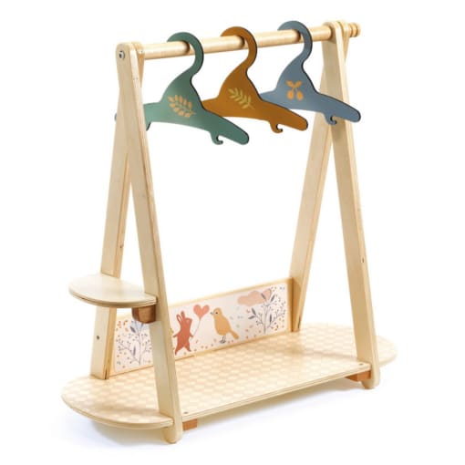 Djeco Doll's Clothing Rack with Hangers